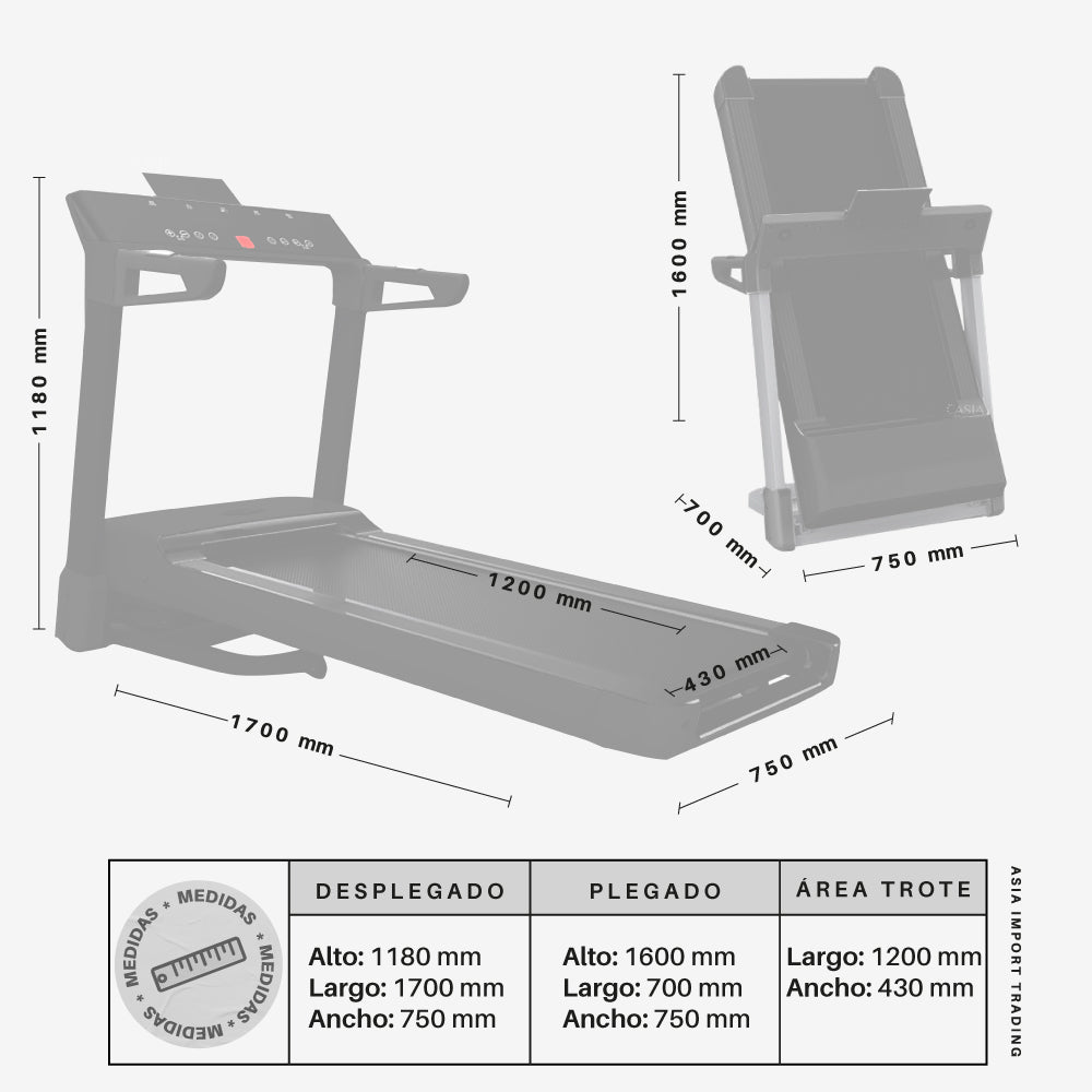 Trotadora Multifuncional TREADMILL A8 A