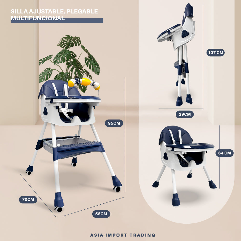 Silla de Comer Infantil color Azul