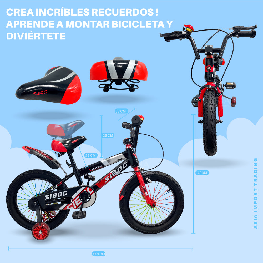 Bicicleta Infantil Aro 16 Roja