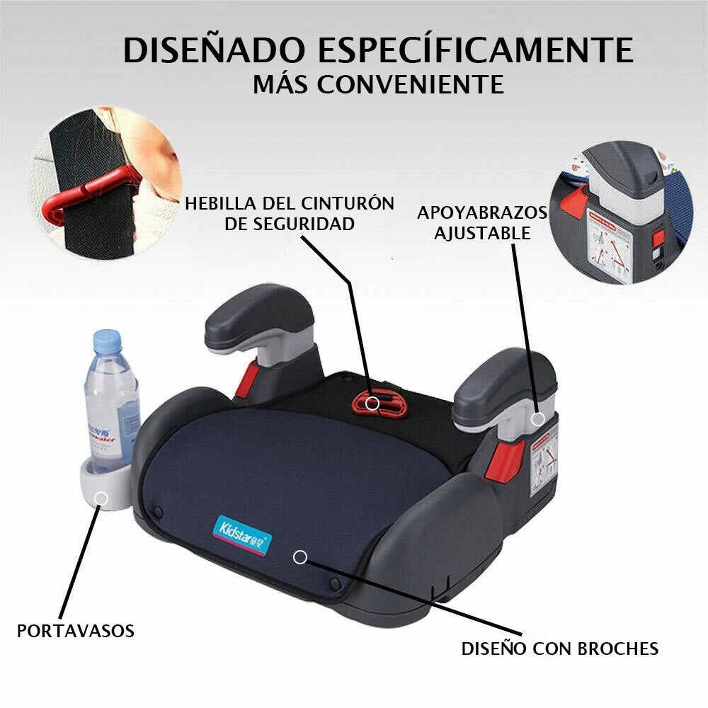 Alzador de Auto Kidstar Booster Azul con Portavasos | 22–36 kg (5–12 años)