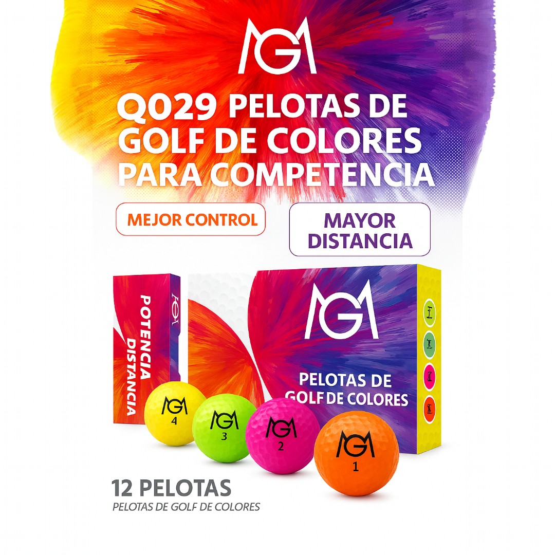 Set de 12 Pelotas de Golf Multicolor - ColorDrive 12