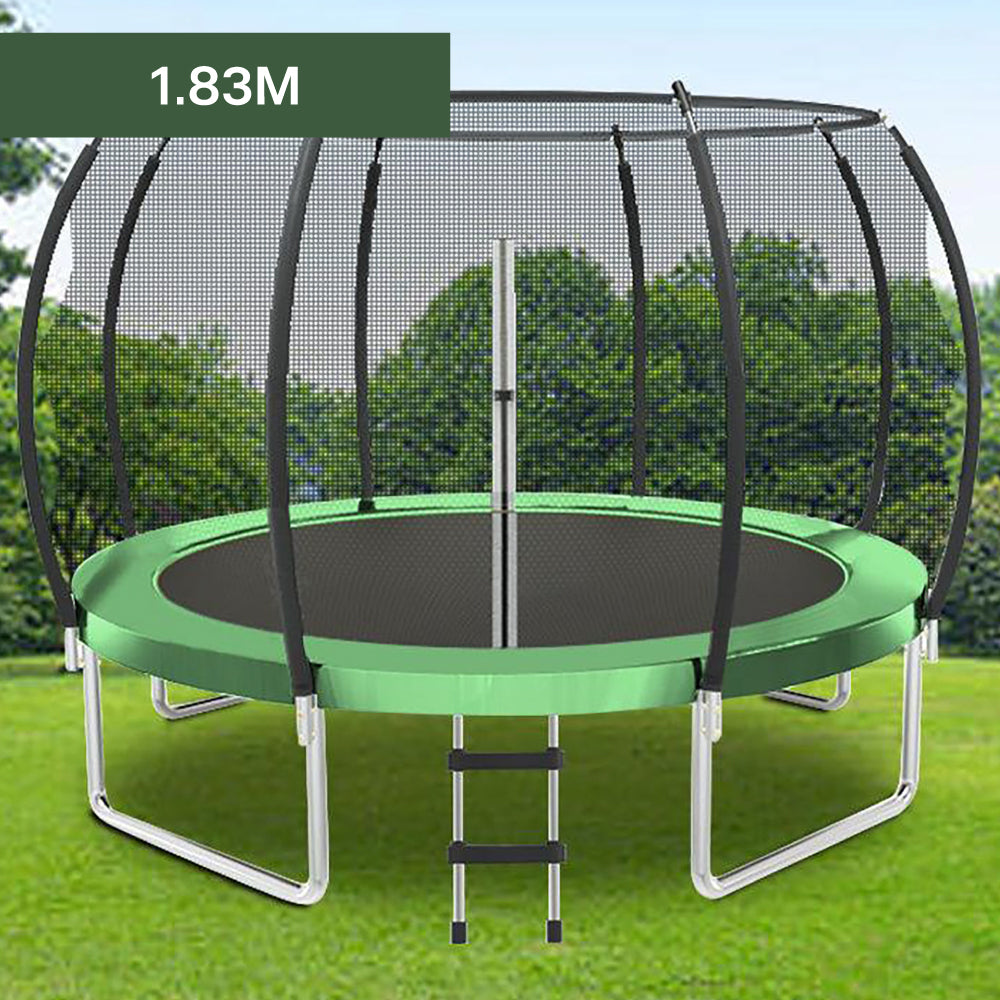 Cama Elastica con malla y Escalera 1.83mt 6Ft Verde