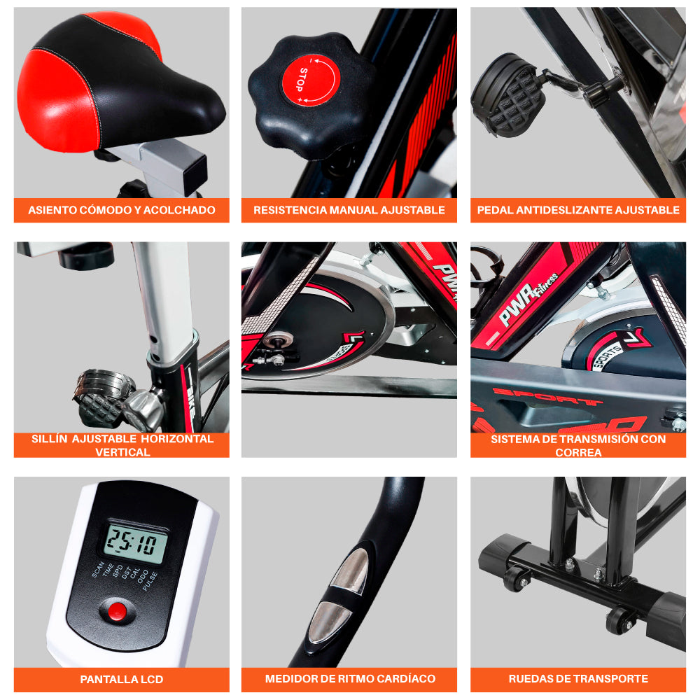 Bicicleta Spinning Pantalla LCD