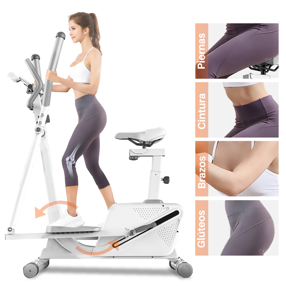 Eliptica PWRFitness Blanca con Asiento