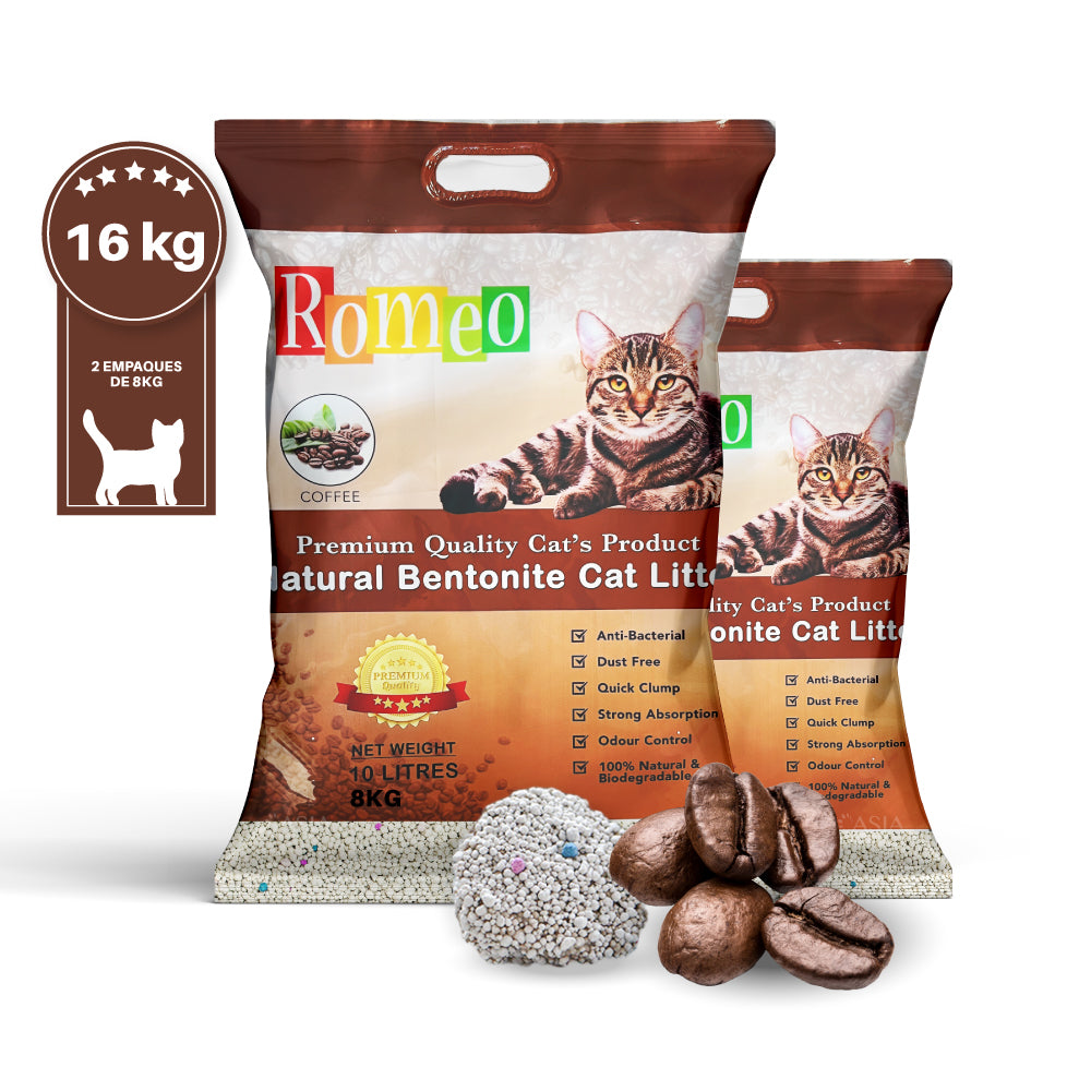 Arena Absorbente para gatos aroma Café 16k