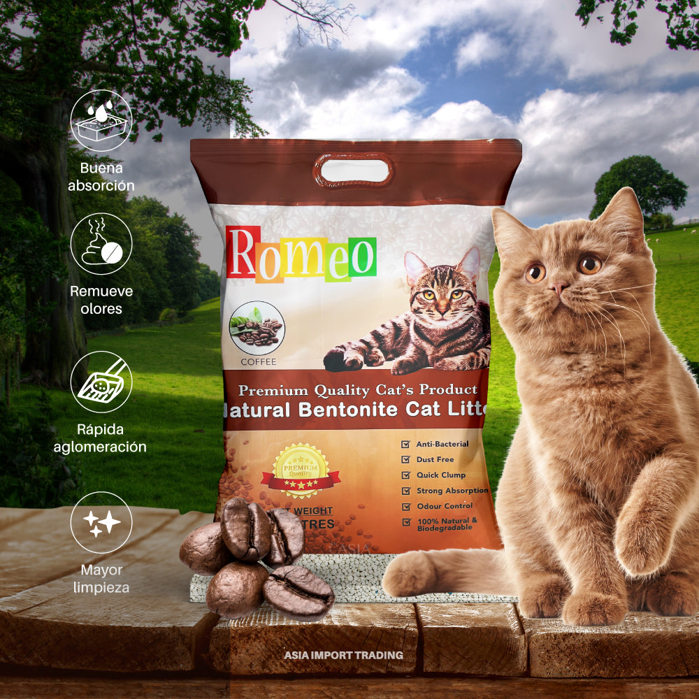 Arena Absorbente para gatos aroma Café 16k