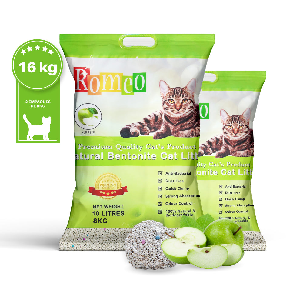 Arena Absorbente para gatos aroma Manzana 16k