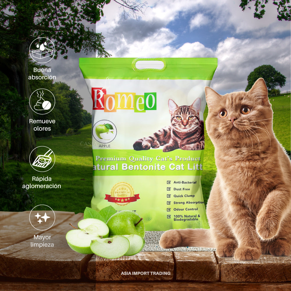 Arena Absorbente para gatos aroma Manzana 16k