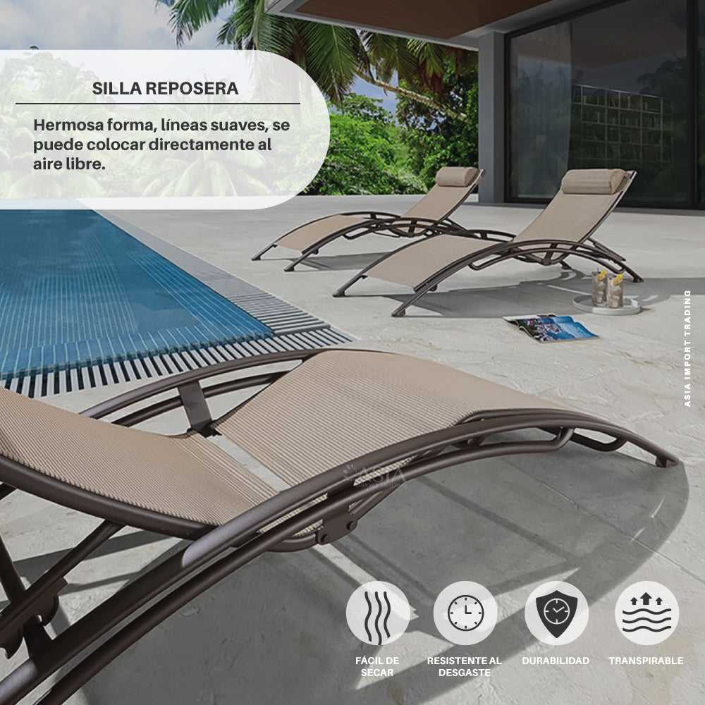 Silla Reposera Reclinable Diseño Curvo