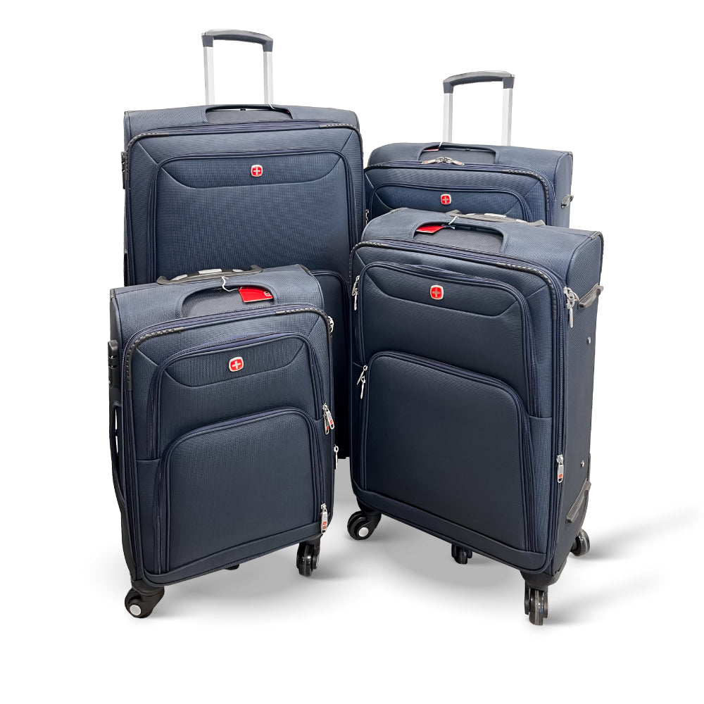 Set de 4 Maletas Blandas color Azul