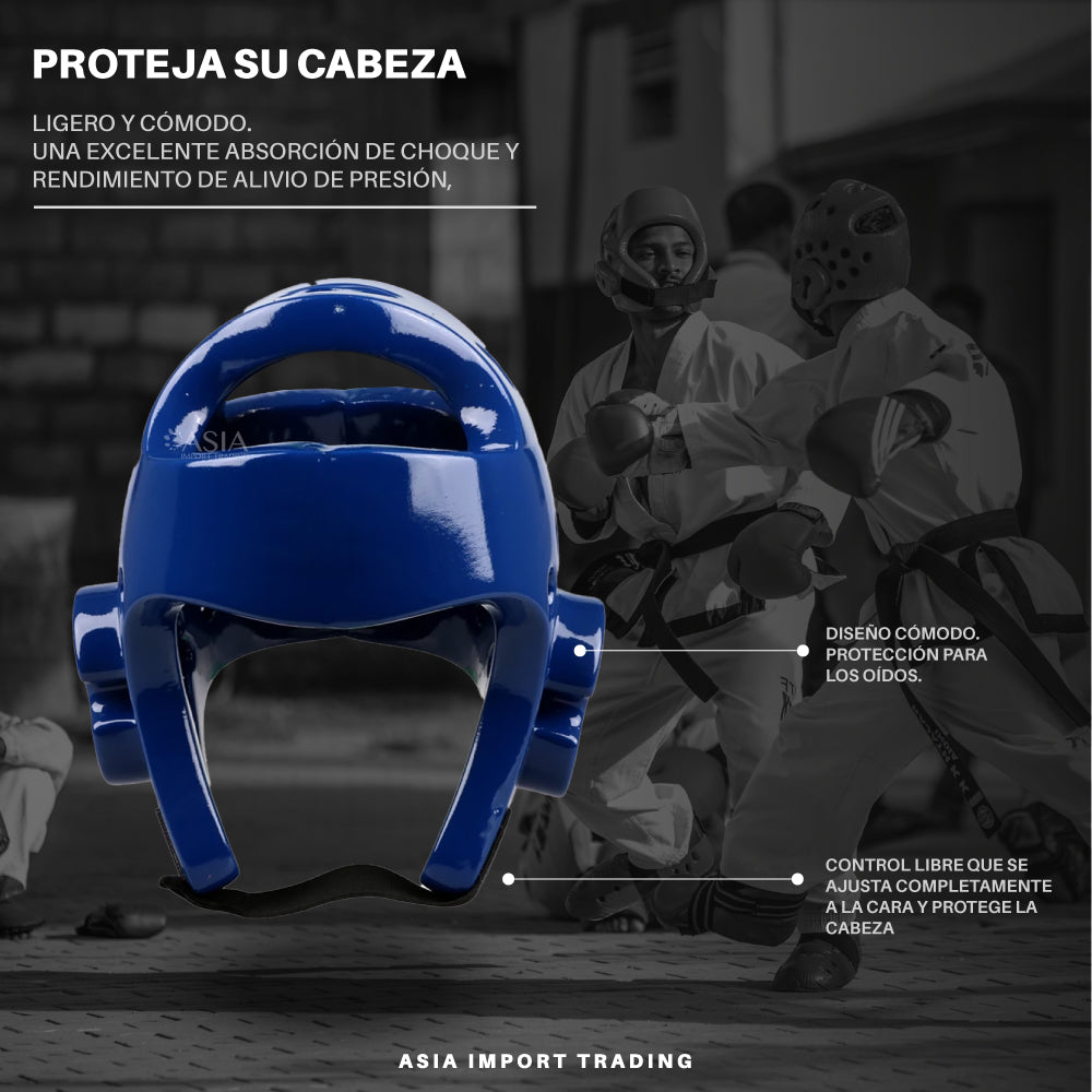 Casco Boxeo Azul Talla L