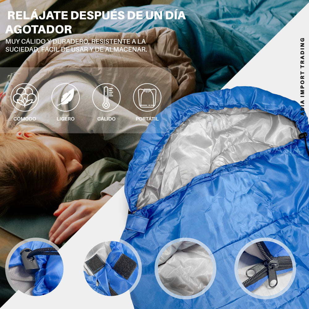 Saco de Dormir Extendible color Azul