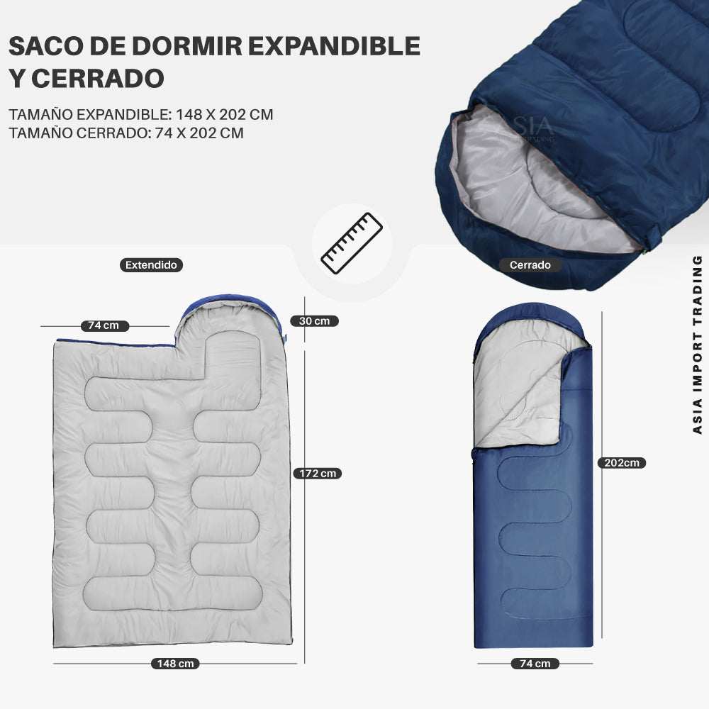 Saco de Dormir Extendible color Azul Marino