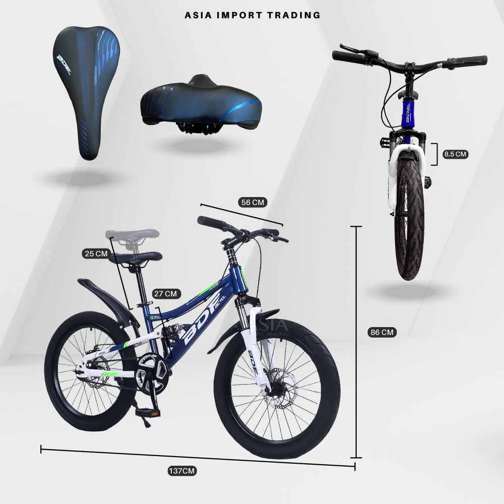 Bicicleta MTB Aro 20 Azul Doble Suspension