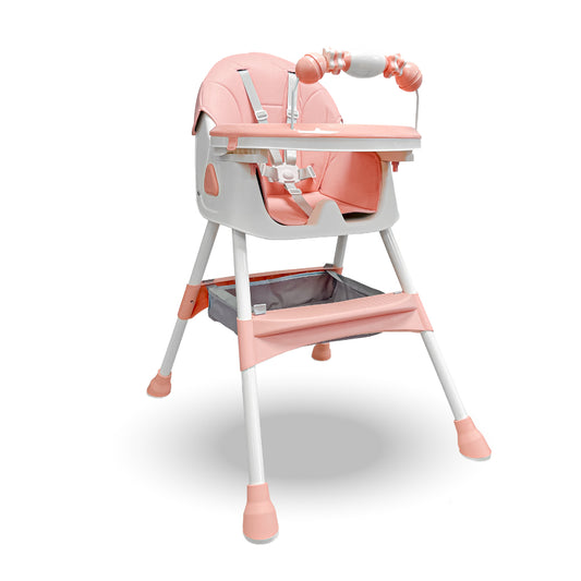 Silla de Comer Evolutiva 4 en 1 Kidstar Rosada – Ajustable, Plegable y Multifuncional