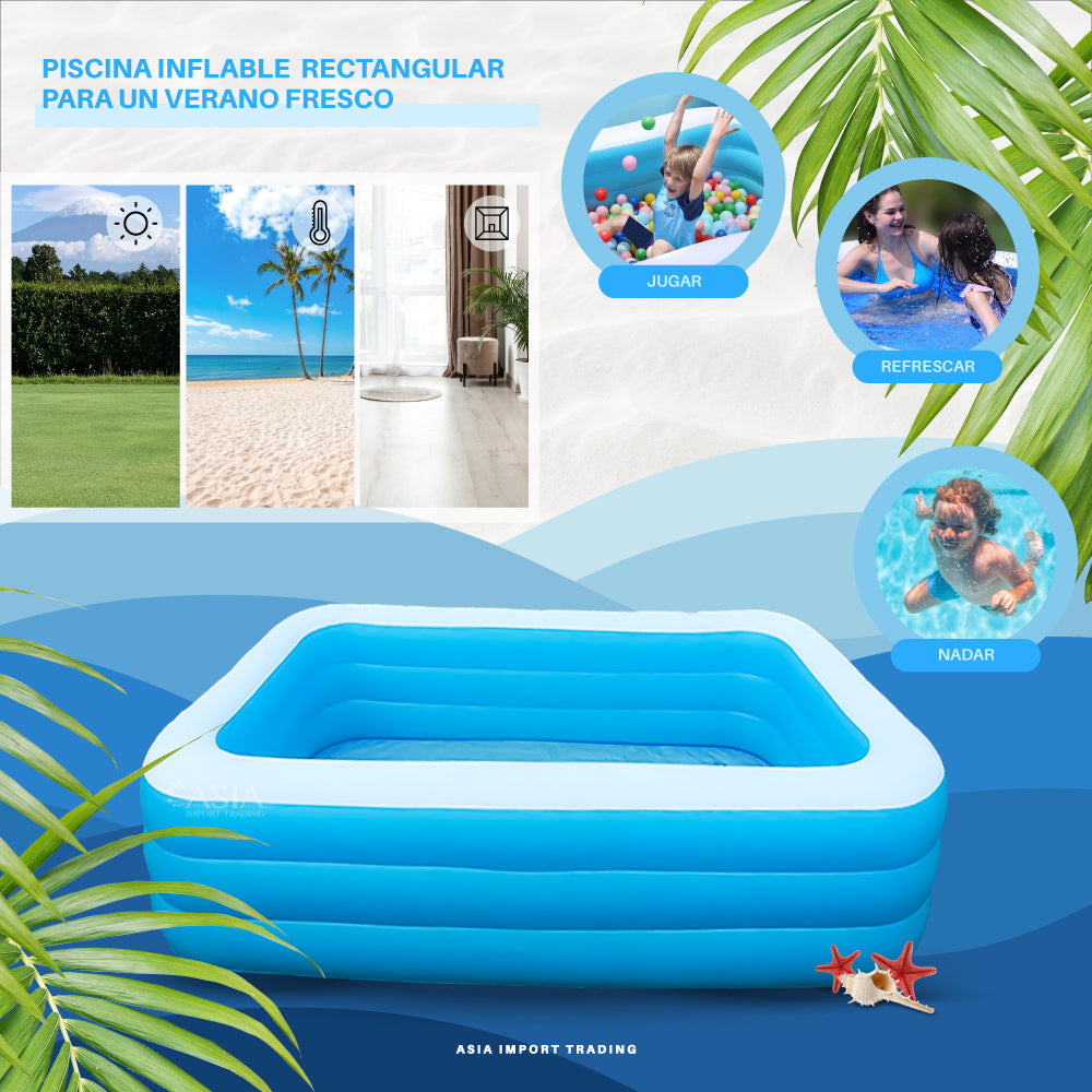 Piscina Inflable Rectangular 180cm