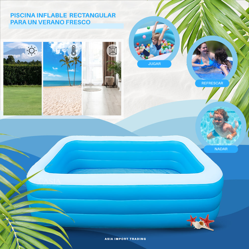 Piscina Inflable Rectangular 260cm