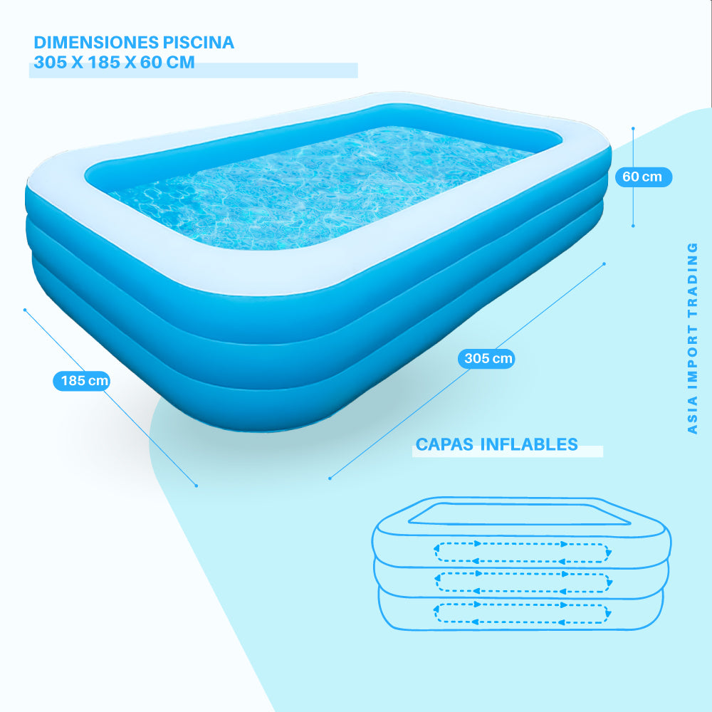Piscina Inflable Rectangular 305cm