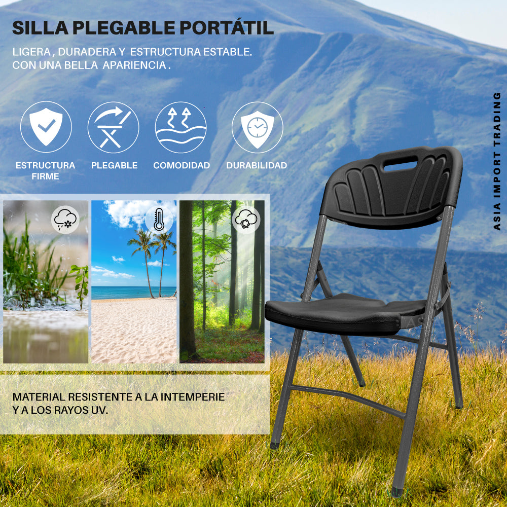 Silla Negra Plegable Home&Design