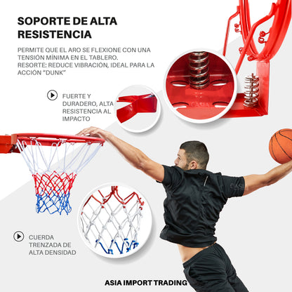 Aro de Básquetbal Oficial reforzado y con resorte