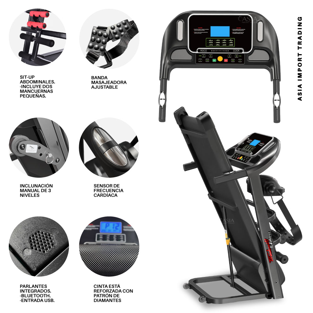 Trotadora Eléctrica con Masajeador y Abdominales T510