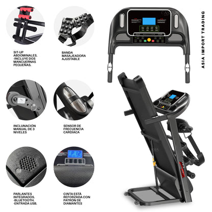 Trotadora Eléctrica con Masajeador y Abdominales T510