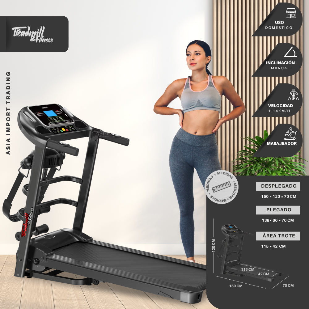 Trotadora Eléctrica con Masajeador y Abdominales T510