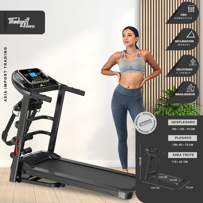 Trotadora Eléctrica con Masajeador y Abdominales T510