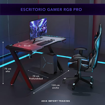 Escritorio Gamer RGB Pro 120 cm