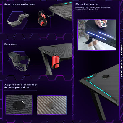 Escritorio Gamer RGB Pro 120 cm