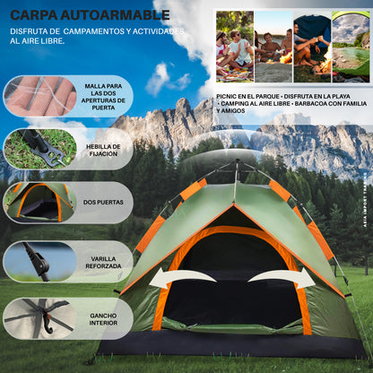Carpa Domo Shunfeng 2-3 Personas Impermeable Outdoor