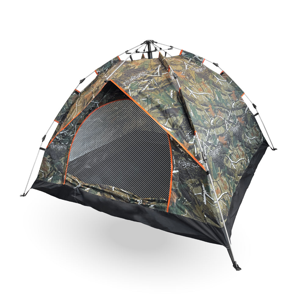 Carpa Autoarmable con doble puerta diseño camuflaje
