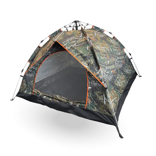 Carpa Autoarmable con doble puerta diseño camuflaje