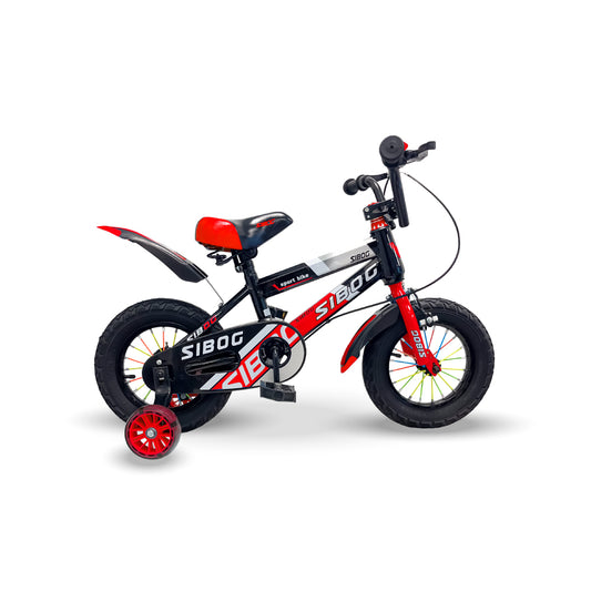 Bicicleta Infantil Aro 12 con Ruedas de Apoyo y Frenos Delanteros y Traseros - SIBOG