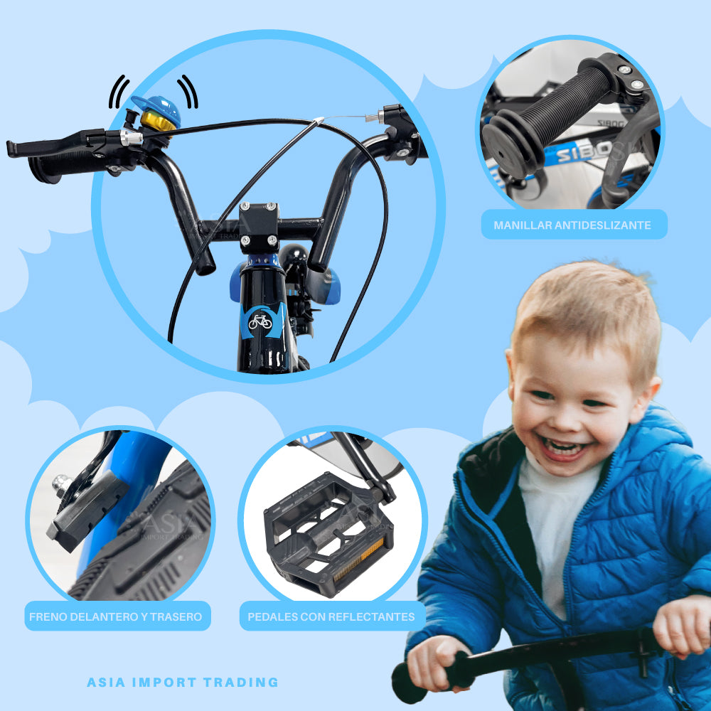 Bicicleta Infantil Aro 12 Azul