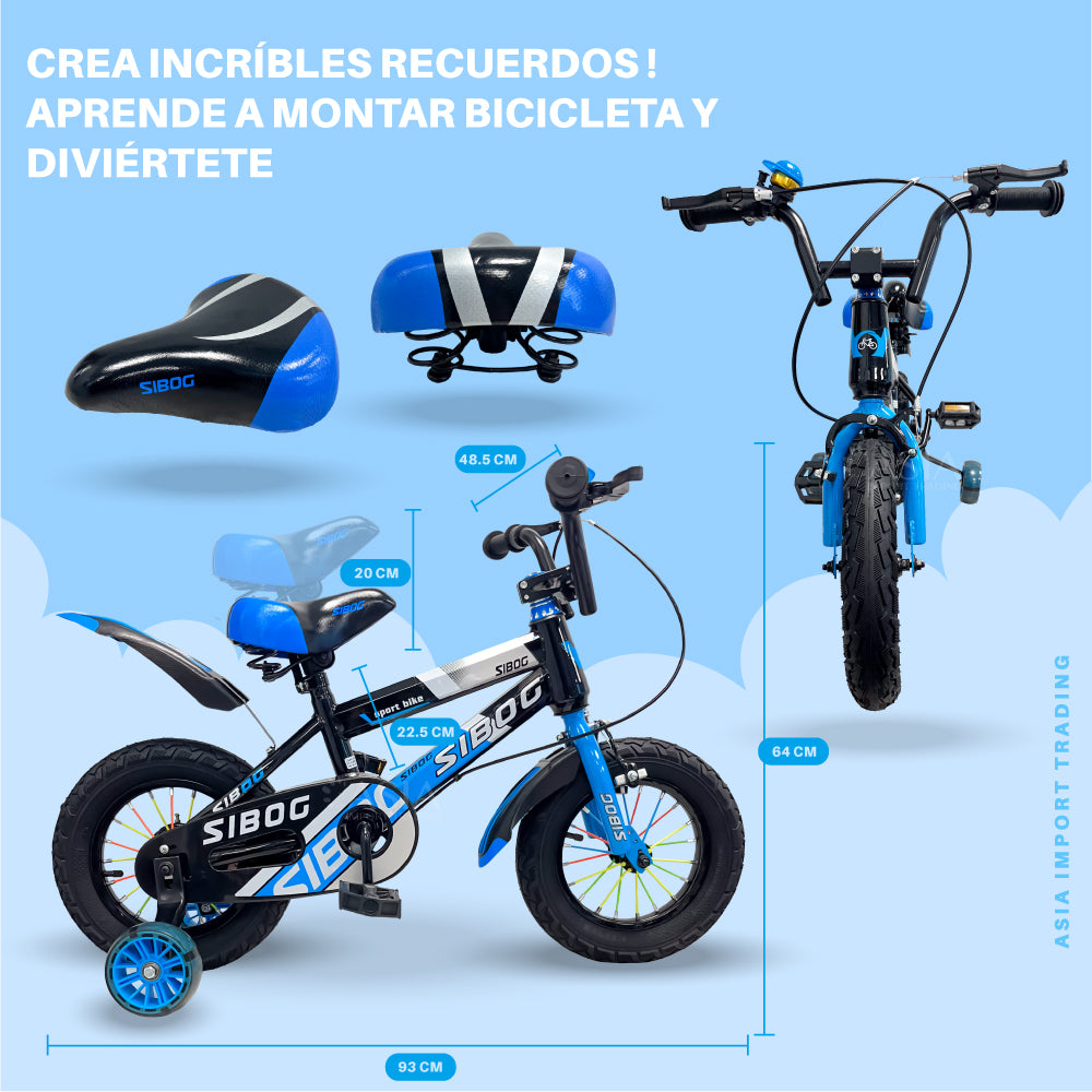 Bicicleta Infantil Aro 12 Azul
