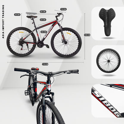 Bicicleta Mountain Bike Aro 27,5 Roja