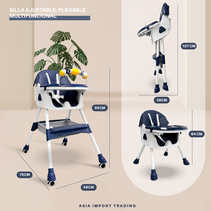 Silla de Comer Infantil color Azul