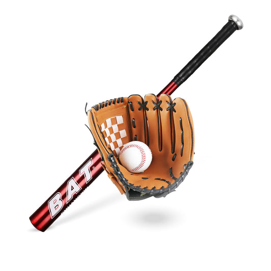 Set Baseball Bate Aluminio Rojo