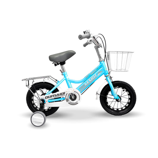 Bicicleta Niño Aro 12 Canasto y Parrilla | Azul Pastel