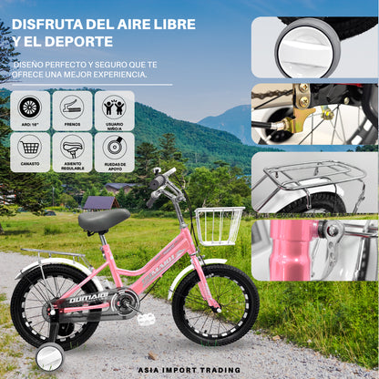 Bicicleta infantil Aro 16 Rosada