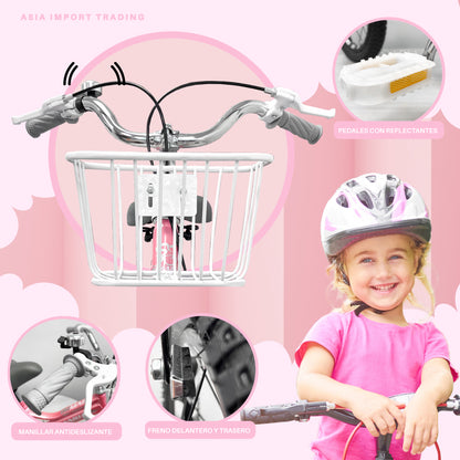 Bicicleta infantil Aro 16 Rosada
