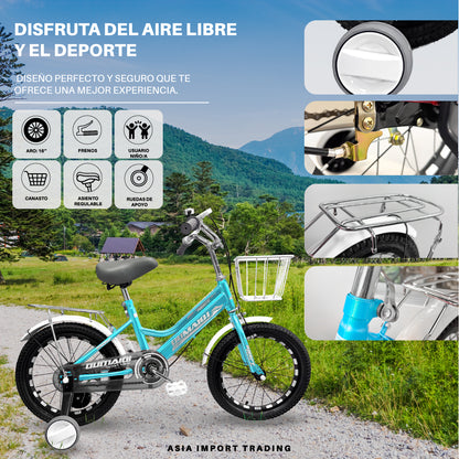 Bicicleta Infantil Aro 16 Celeste