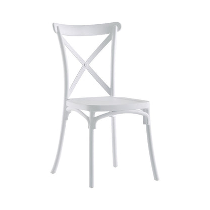 Silla Blanca con Respaldo Cruzado