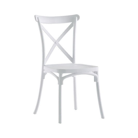 Silla Blanca con Respaldo Cruzado