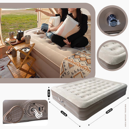 Cama Inflable 2 plazas con inflador incorporado