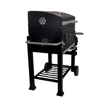 Parrilla a Carbón con Tapa, Termómetro y Bandeja Lateral – Home&Design