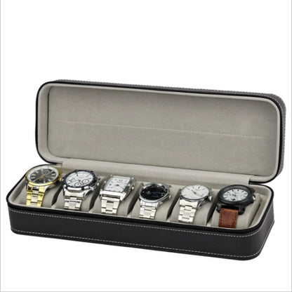 Caja Estuche Porta Relojes Premium 6 Compartimentos con Cierre
