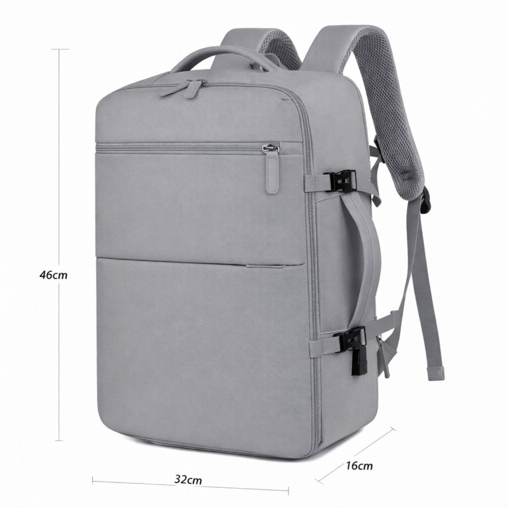 Mochila de Viaje Expandible color Gris