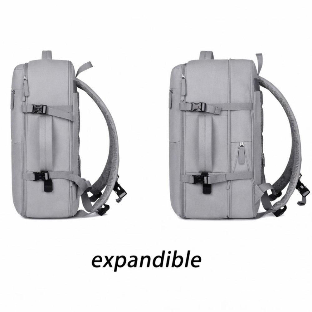 Mochila de Viaje Expandible color Gris